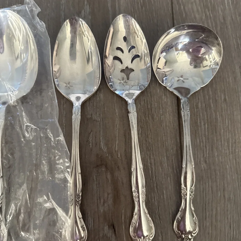 Oneida Community AFFECTION Silverplate 5 Piece Serving Set NEW